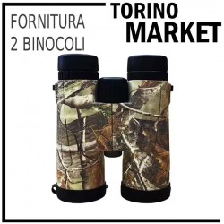 2 X DI BINOCOLO MIMETICO FOGLIATO 10X42  TORINO MARKET