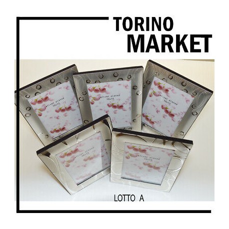 5 PORTAFOTO IN SILVER PLATED 10X15 TORINO MARKET