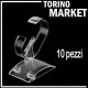 ESPOSITORE PIEDISTALLO PER OROLOGIO OFFERTA 10 PEZZI trasparente TORINO MARKET