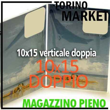 CORNICE PORTAFOTO IN PLEXIGLASS ACRILICA 10X15 DOPPIA TORINO MARKET