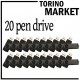 20 PEN DRIVE NERE 16 GB TORINO MARKET