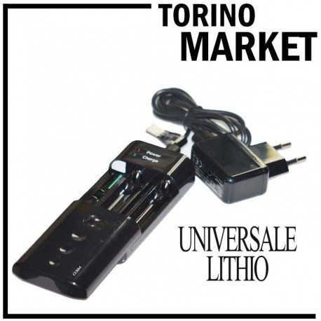 4 CARICABATTERIE UNIVERSALE LITHIO FOTOCAMERE E STILO TORINO MARKET