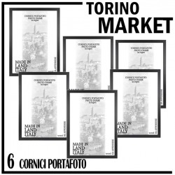 6 CORNICI PORTAFOTO 60X80 NERE TORINO MARKET