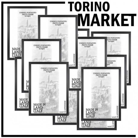 30 CORNICI 30x40 NERE IN LEGNO , VETRO MASONITE APPENDERE TORINO MARKET