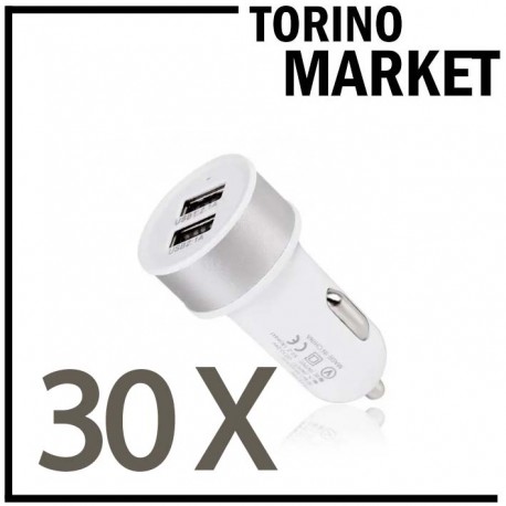 CARICATORE USB SINA PER AUTO OFFERTA 30 PEZZI TORINO MARKET