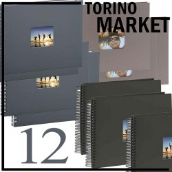 12 ALBUM FOTOGRAFICI SPIRALE CARTONCINO 18X24 TORINO MARKET