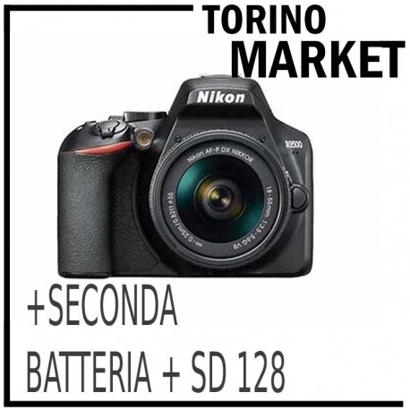 NIKON D3500 KIT 18-55 CON SECOND BATTERIA E SD TORINO MARKET