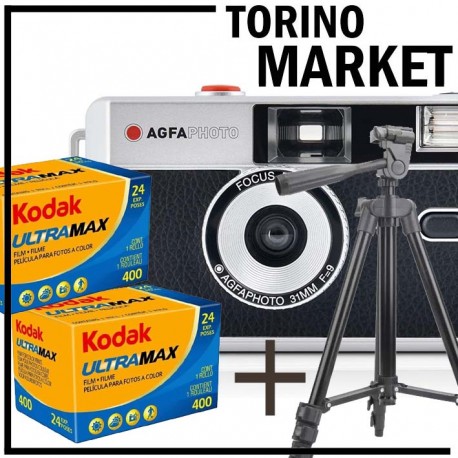 FOTOCAMERA ANALOGICA+ 2 RULLINI 400 ASA TORINO MARKET